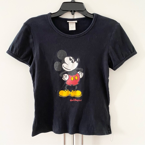 Walt Disney Tops - Vintage Walt Disney World Glitter Mickey Mouse T-shirt